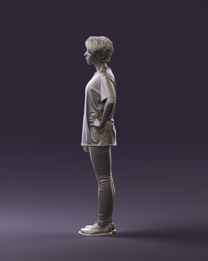 Woman in shirt with eyes 0713 3D Print Ready 3D print model_16