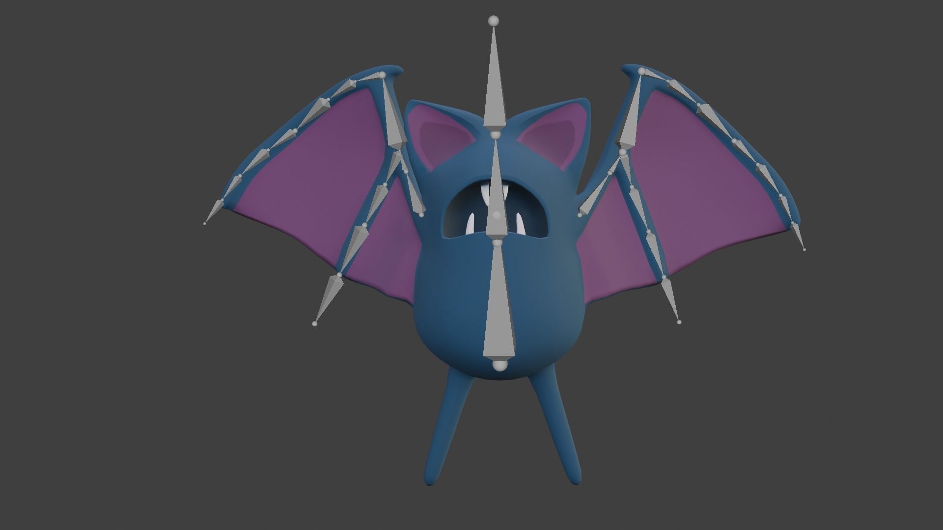 FREE Low-Poly Zubat - Rigged Pokemon with animation Free low-poly 3D model_8