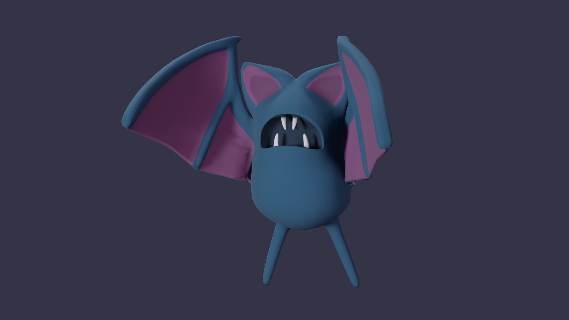 FREE Low-Poly Zubat - Rigged Pokemon with animation Free low-poly 3D model_7