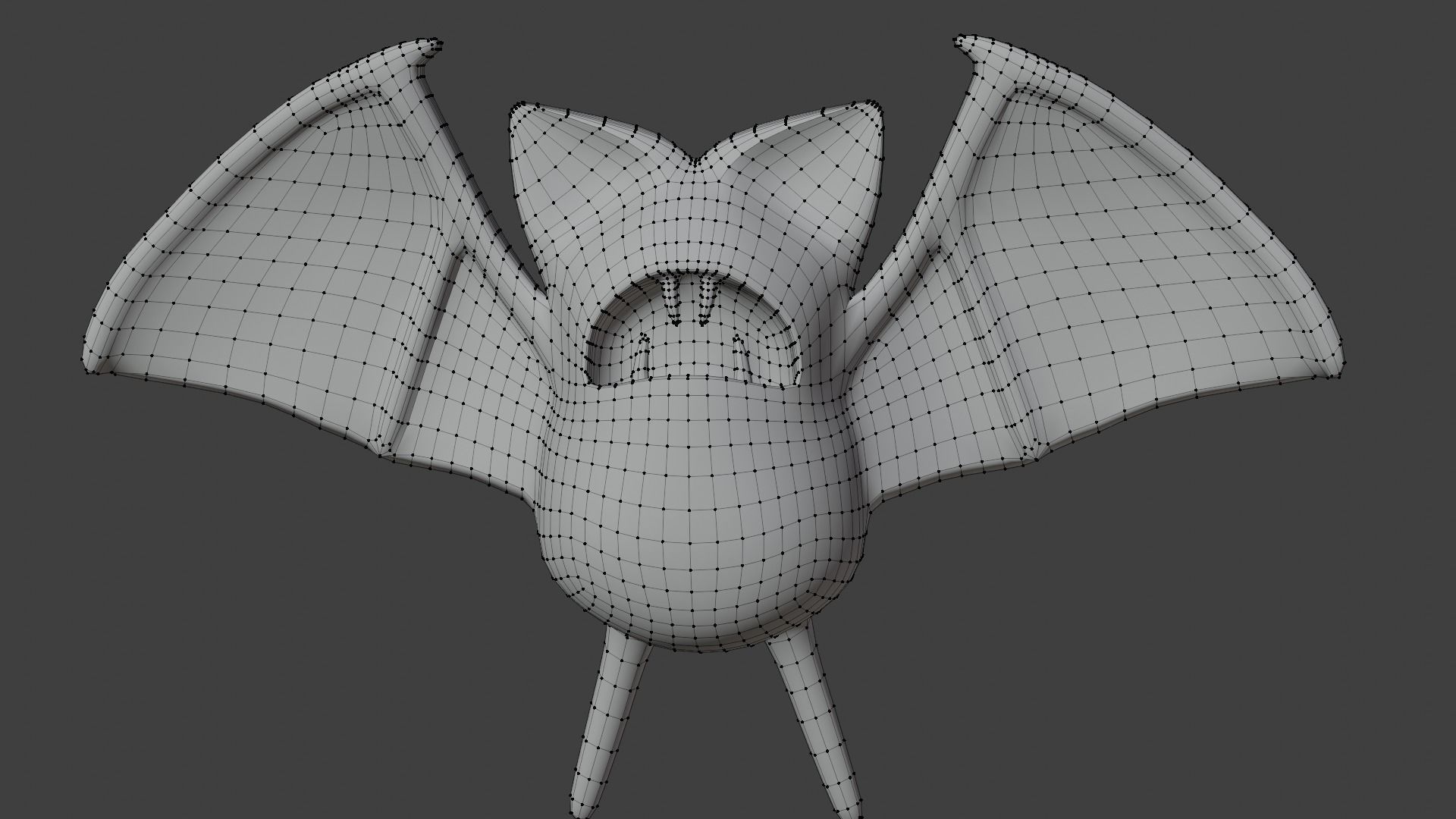 FREE Low-Poly Zubat - Rigged Pokemon with animation Free low-poly 3D model_1