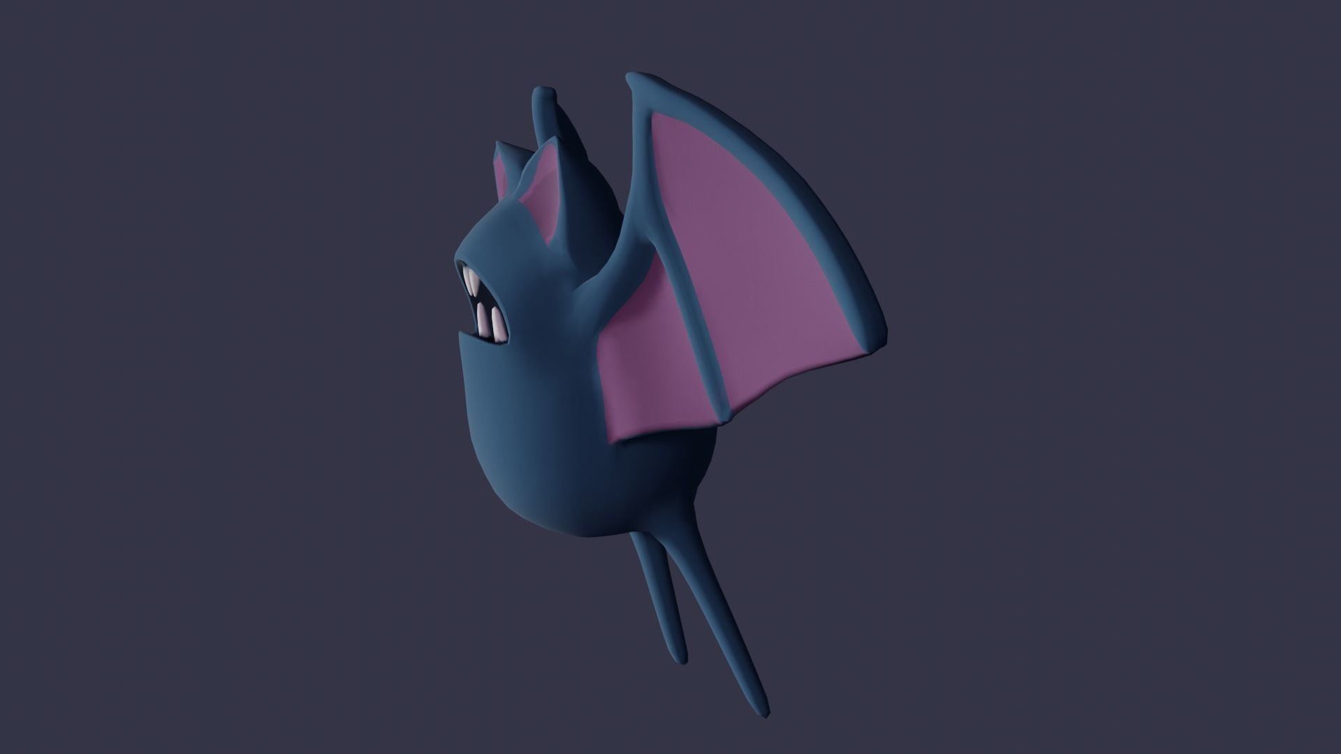 FREE Low-Poly Zubat - Rigged Pokemon with animation Free low-poly 3D model_2