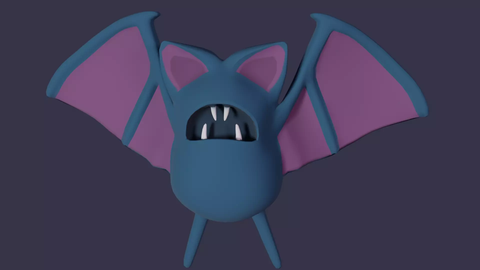 FREE Low-Poly Zubat - Rigged Pokemon with animation Free low-poly 3D model_0