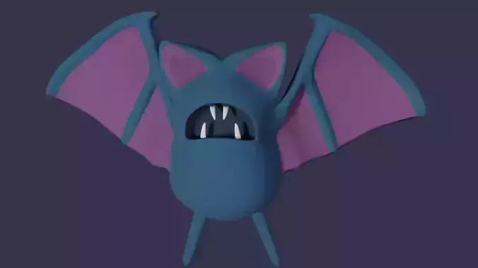 FREE Low-Poly Zubat - Rigged Pokemon with animation