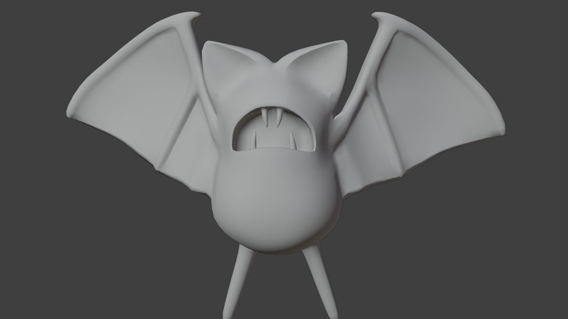 FREE Low-Poly Zubat - Rigged Pokemon with animation Free low-poly 3D model_4