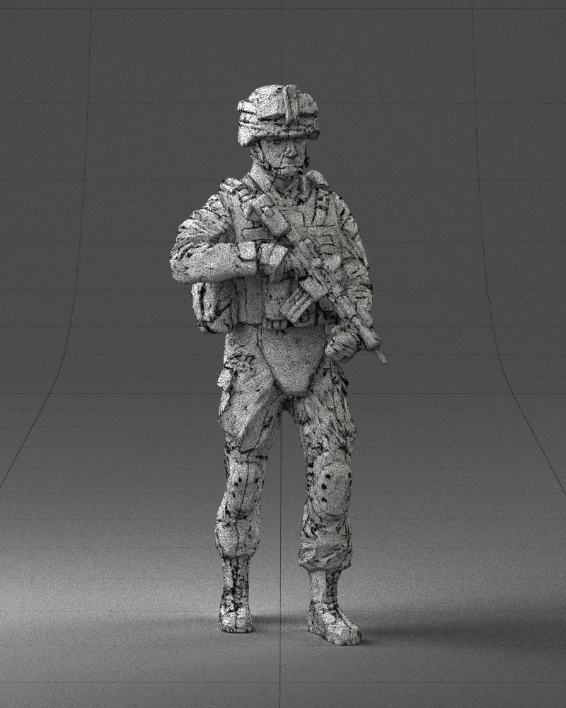 Warrior 0303-2 3D Print Ready 3D print model_3
