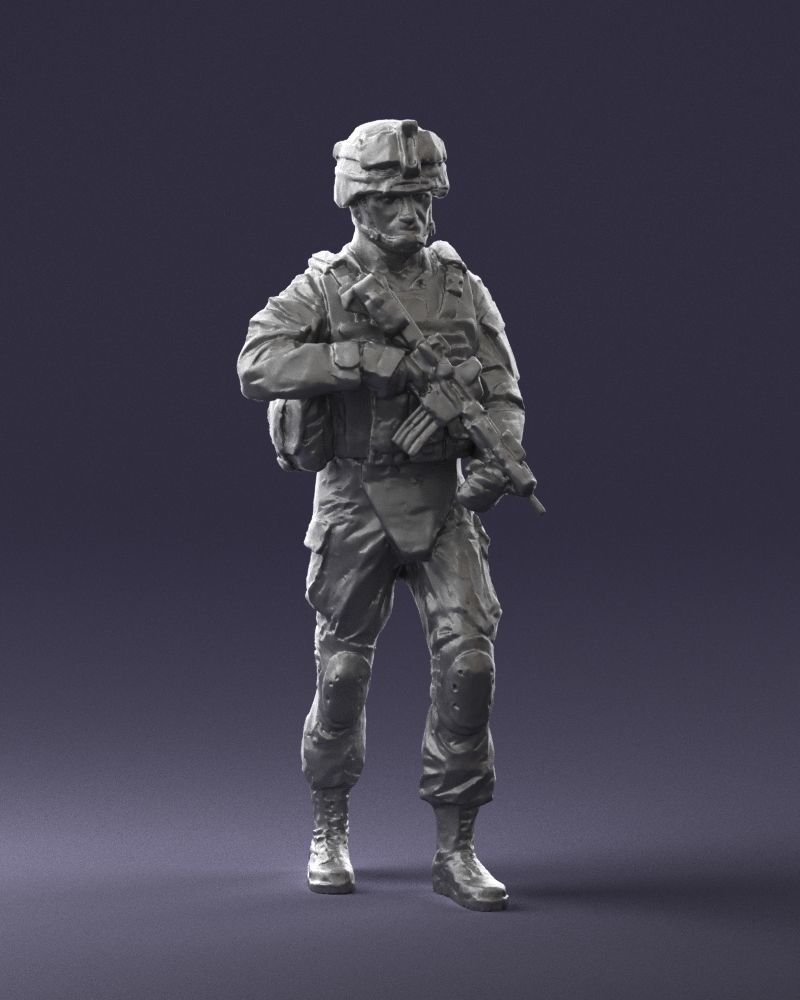Warrior 0303-2 3D Print Ready 3D print model_2