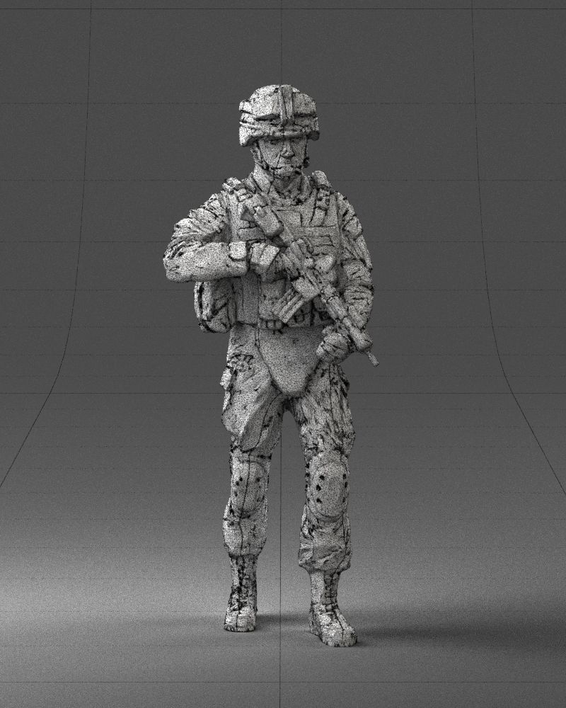 Warrior 0303-2 3D Print Ready 3D print model_1