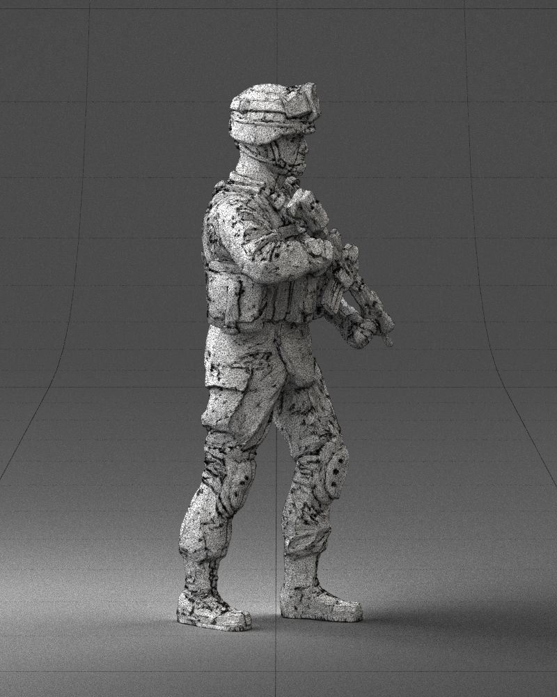 Warrior 0303-2 3D Print Ready 3D print model_7