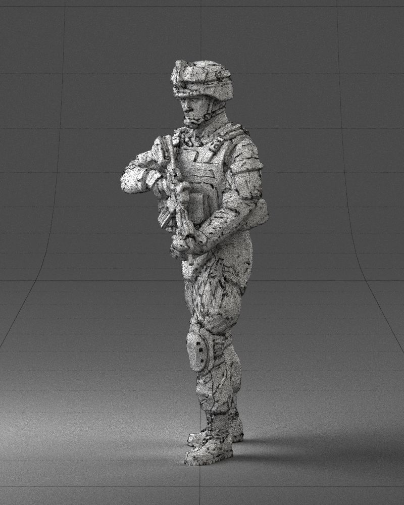 Warrior 0303-2 3D Print Ready 3D print model_19