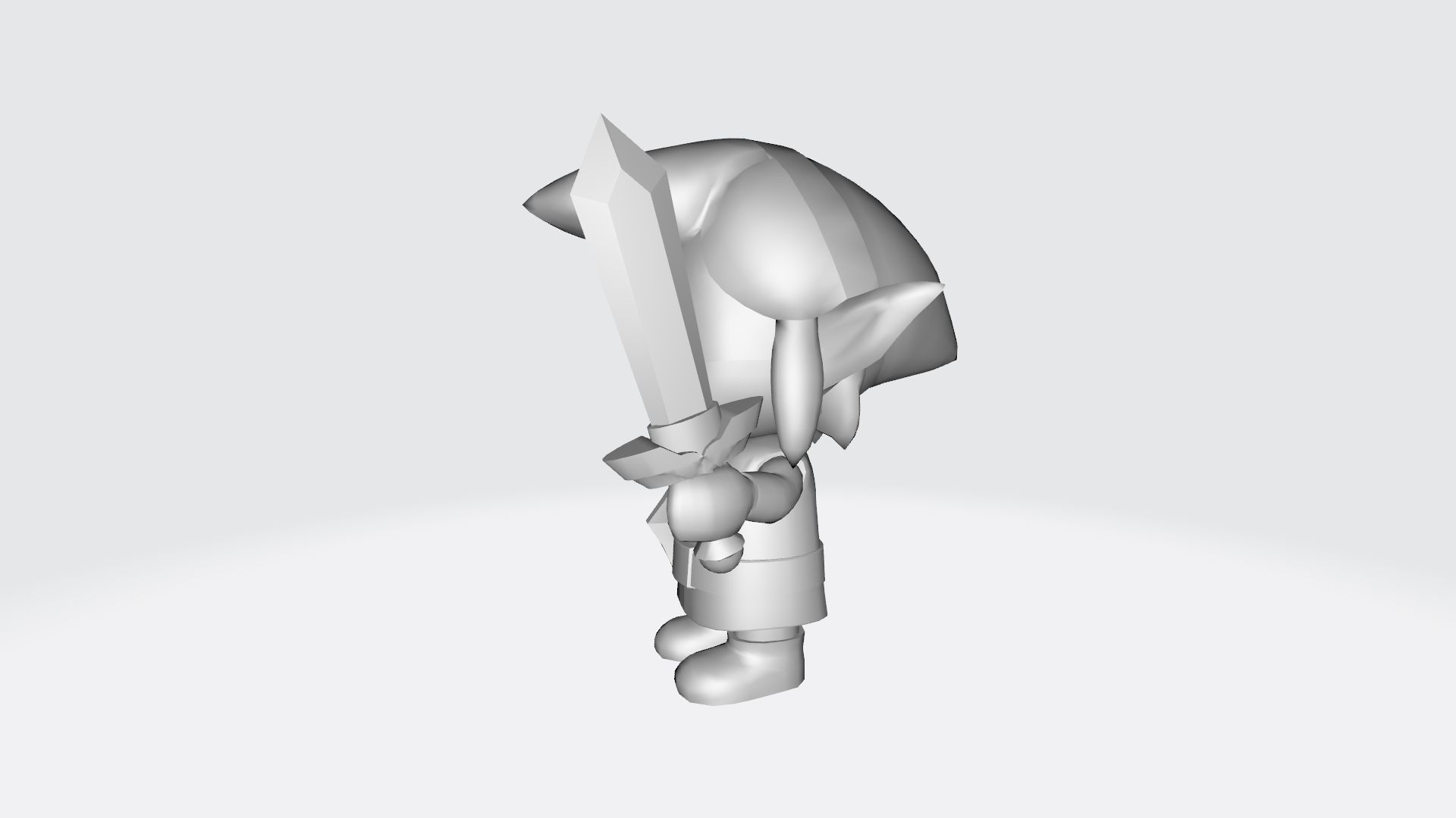 The Legend of Zelda link 3D print model_7