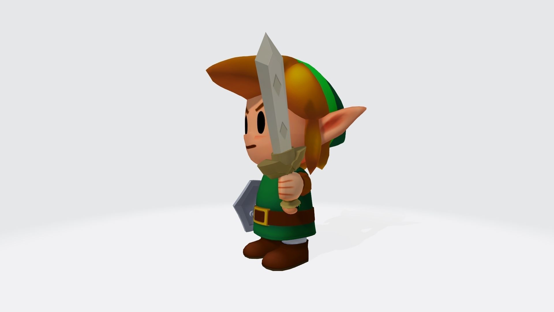 The Legend of Zelda link 3D print model_1