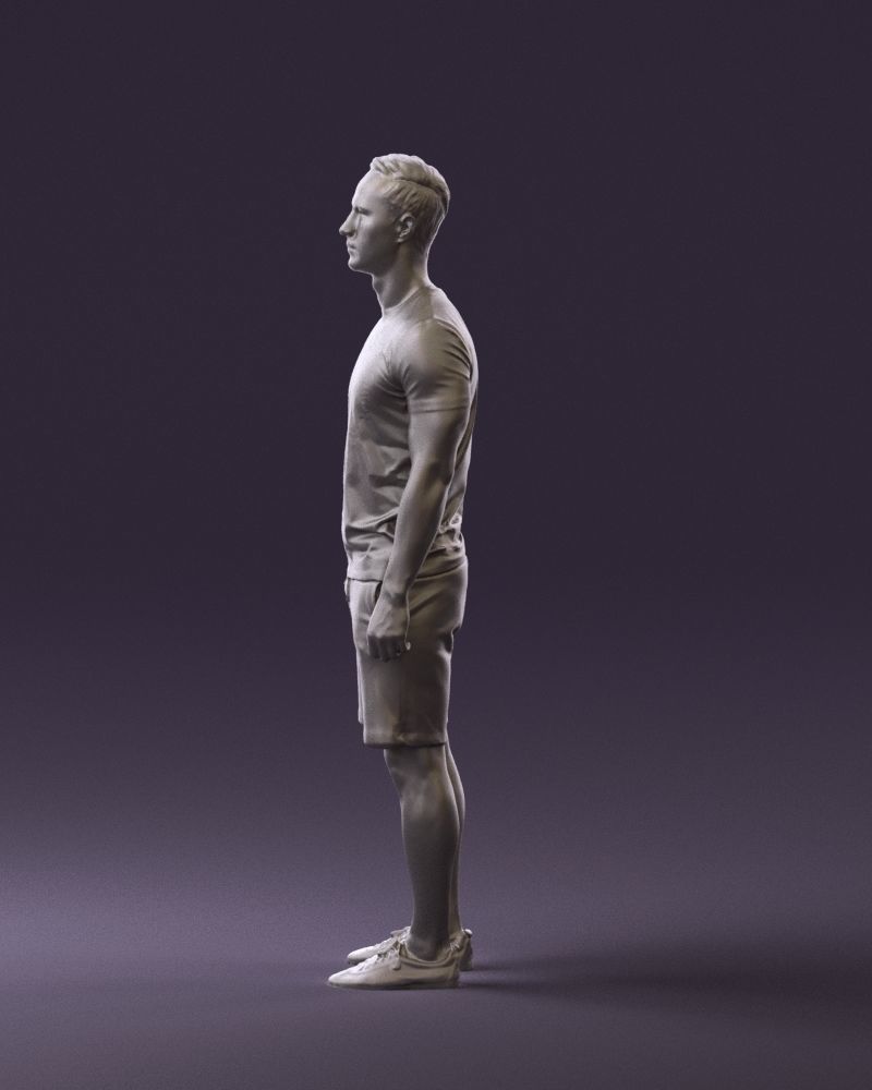 Man in blue shirt turquoise 0770 3D Print Ready 3D print model_16