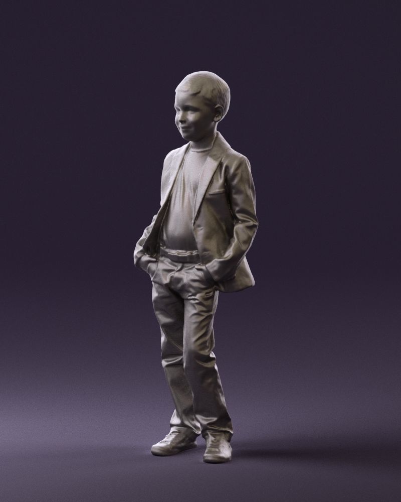 Young boy in bright blue blazer 0754 3D Print Ready 3D print model_18