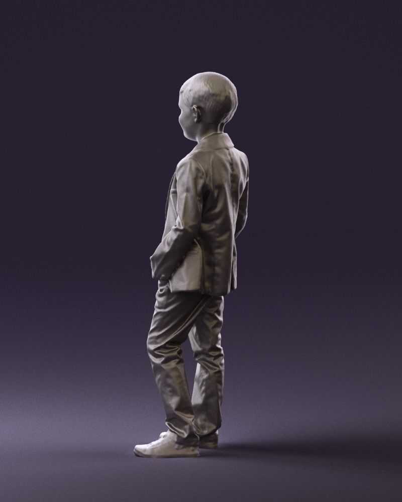 Young boy in bright blue blazer 0754 3D Print Ready 3D print model_14
