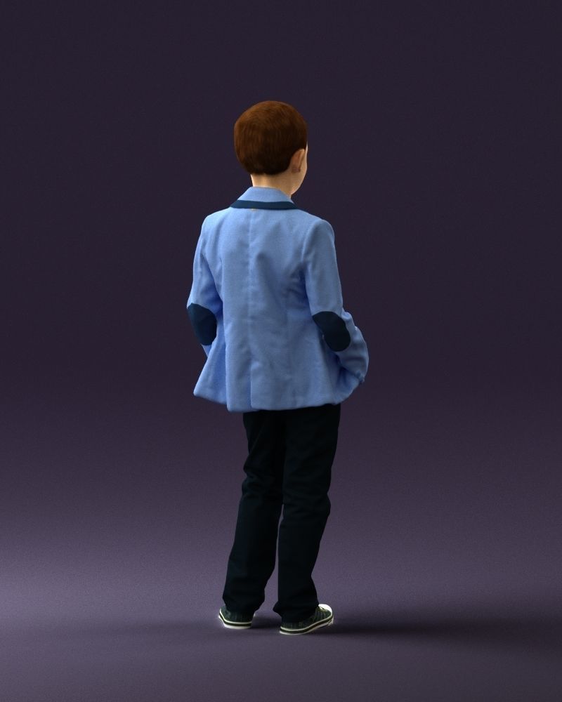 Young boy in bright blue blazer 0754 3D Print Ready 3D print model_11