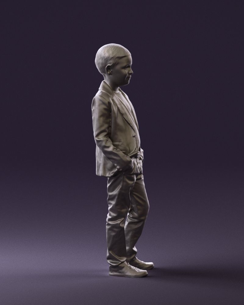 Young boy in bright blue blazer 0754 3D Print Ready 3D print model_6