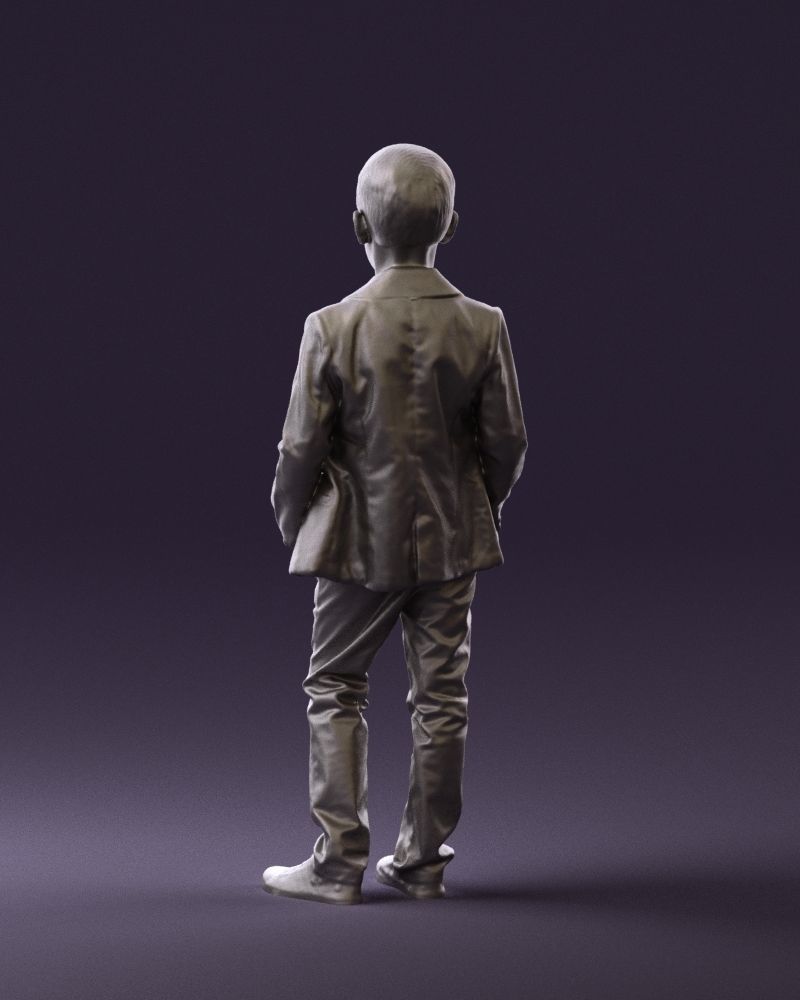 Young boy in bright blue blazer 0754 3D Print Ready 3D print model_12