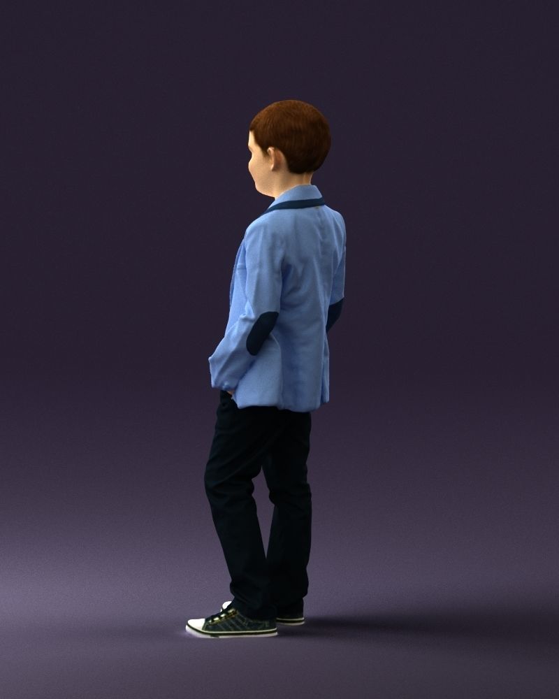 Young boy in bright blue blazer 0754 3D Print Ready 3D print model_15