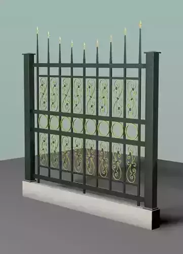 French Fence Free 3D model