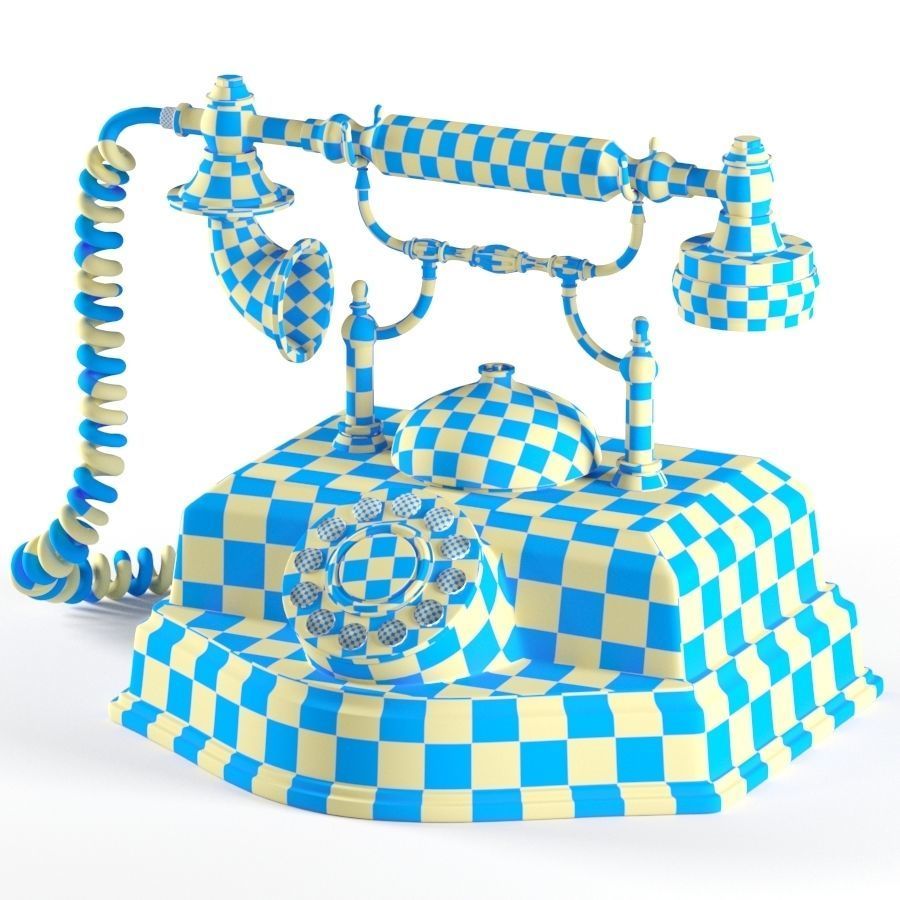 Antique Telephone 3D model_2