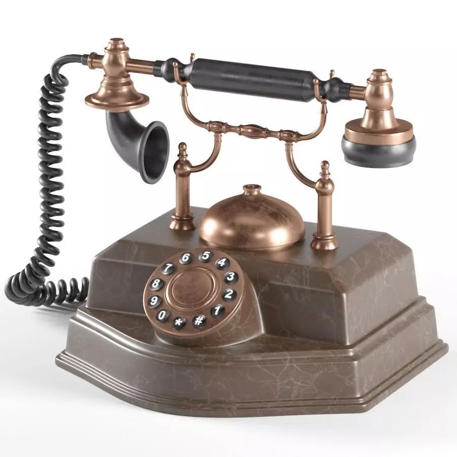 Antique Telephone 3D model_0