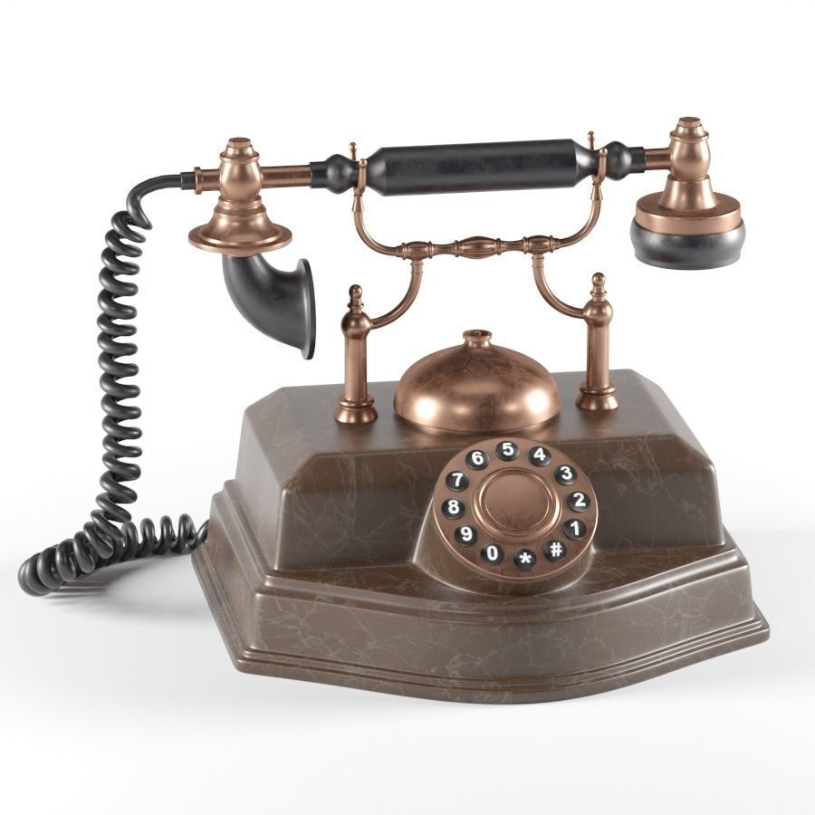 Antique Telephone 3D model_1