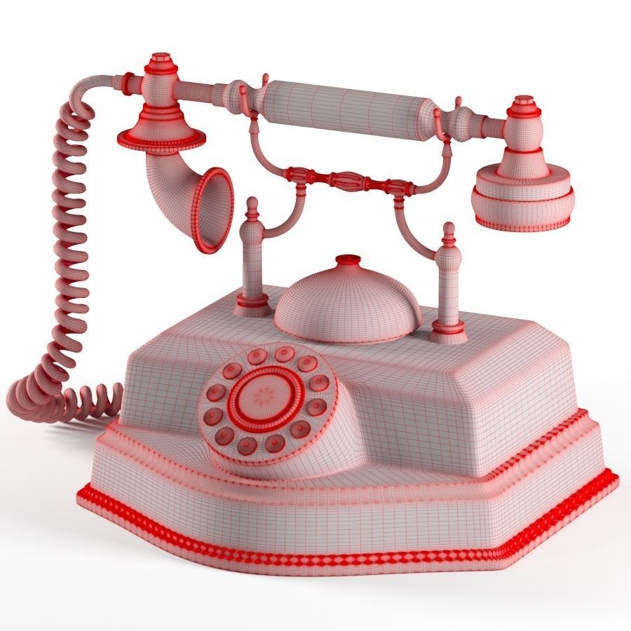 Antique Telephone 3D model_3
