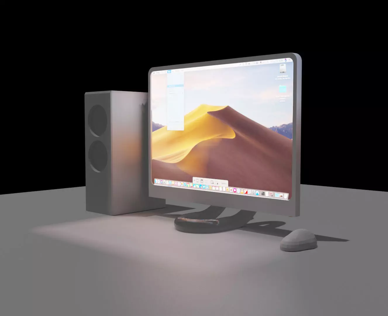 Computer LCD Screen 3D model_0