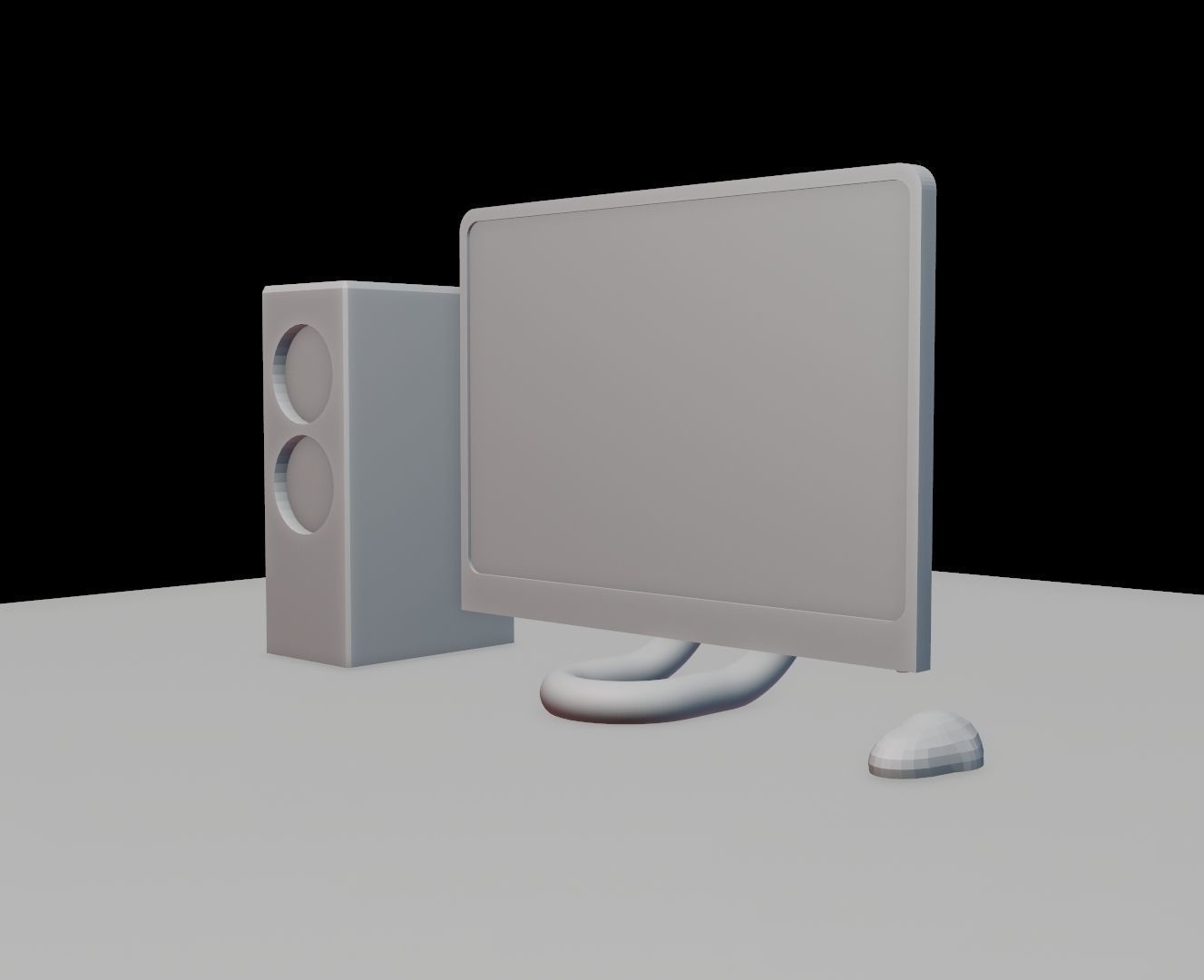 Computer LCD Screen 3D model_2