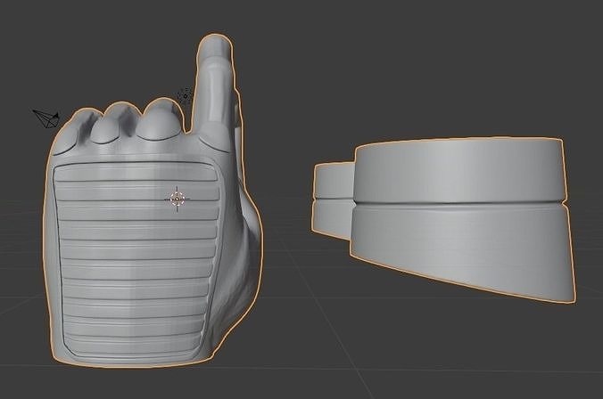 Custom Gun Holding Hands 3D print model