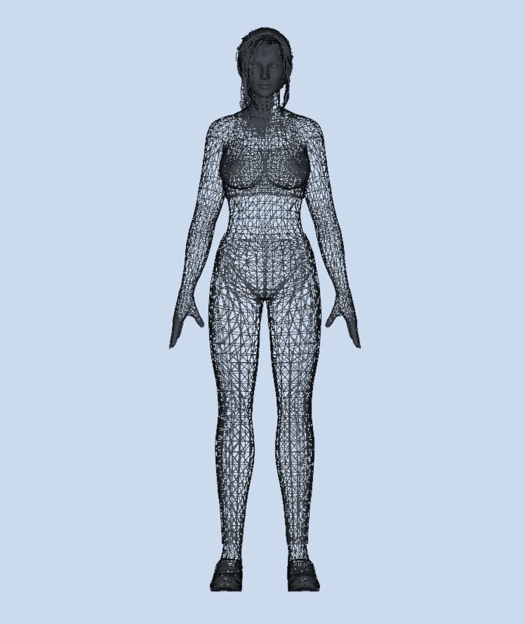 VR PBR FEMALE AVATAR CHARACTER BREANNA 3D MODEL CHEAP PRICE Low-poly 3D model_5