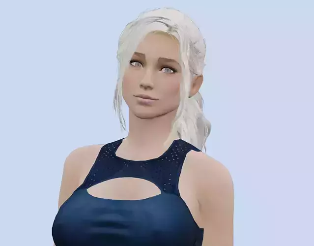 VR PBR FEMALE AVATAR CHARACTER BREANNA 3D MODEL CHEAP PRICE Low-poly 3D model