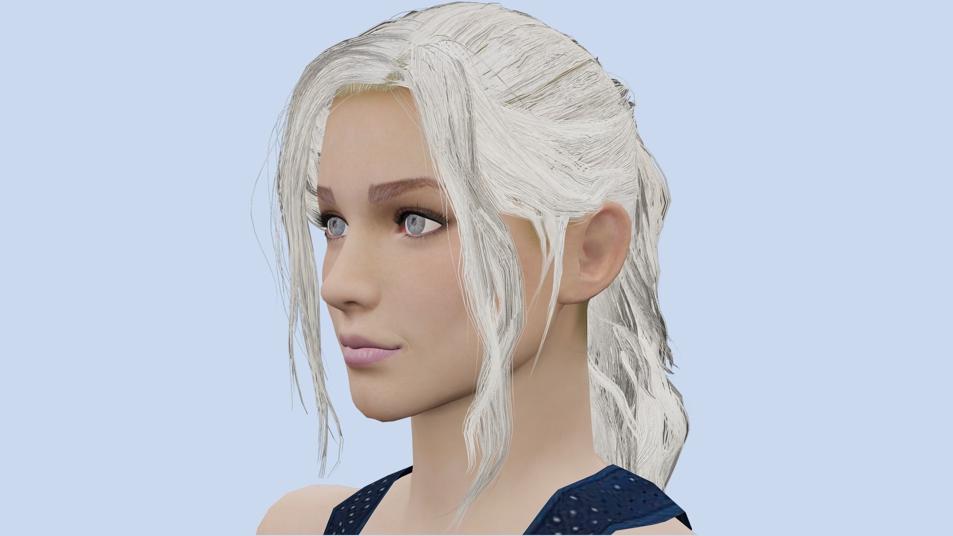 VR PBR FEMALE AVATAR CHARACTER BREANNA 3D MODEL CHEAP PRICE Low-poly 3D model_12