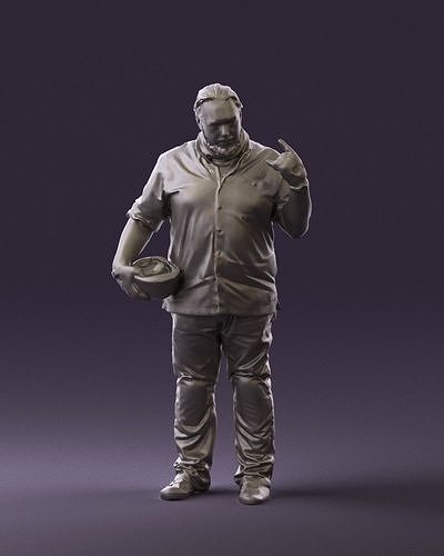 Man in black tshirt rock 0786 3D Print Ready 3D print model