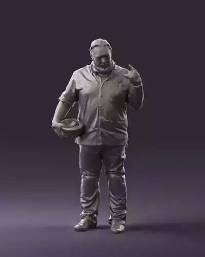 Man in black tshirt rock 0786 3D Print Ready