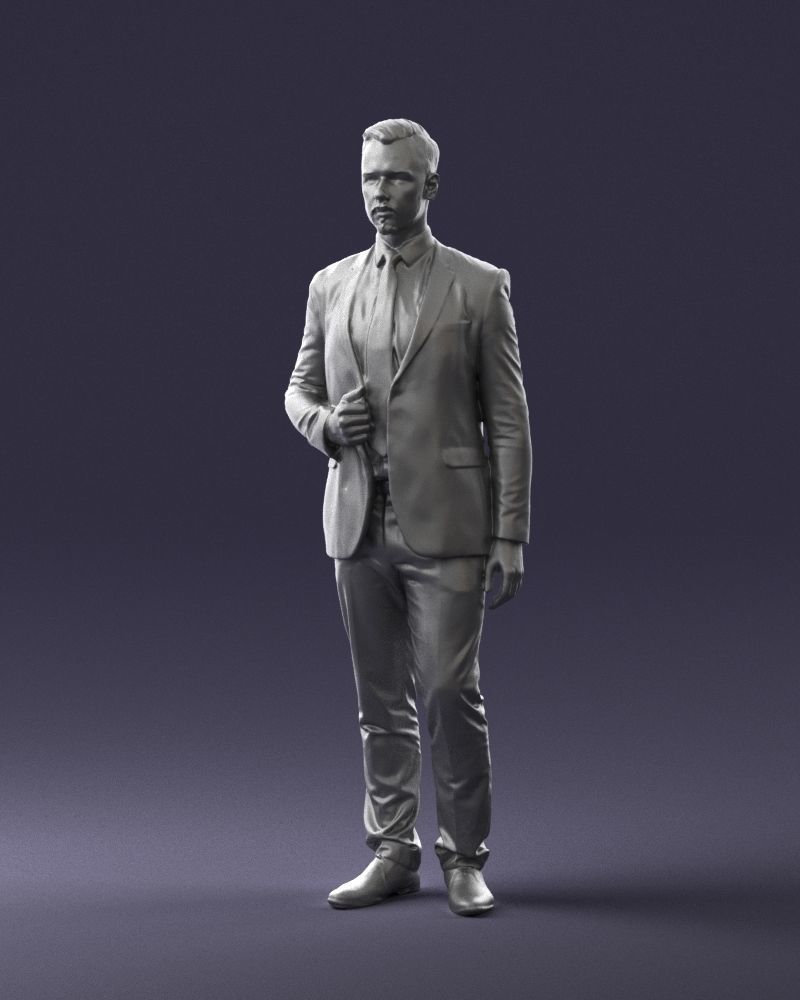 Man in a blue business suit 0298 3D model_31