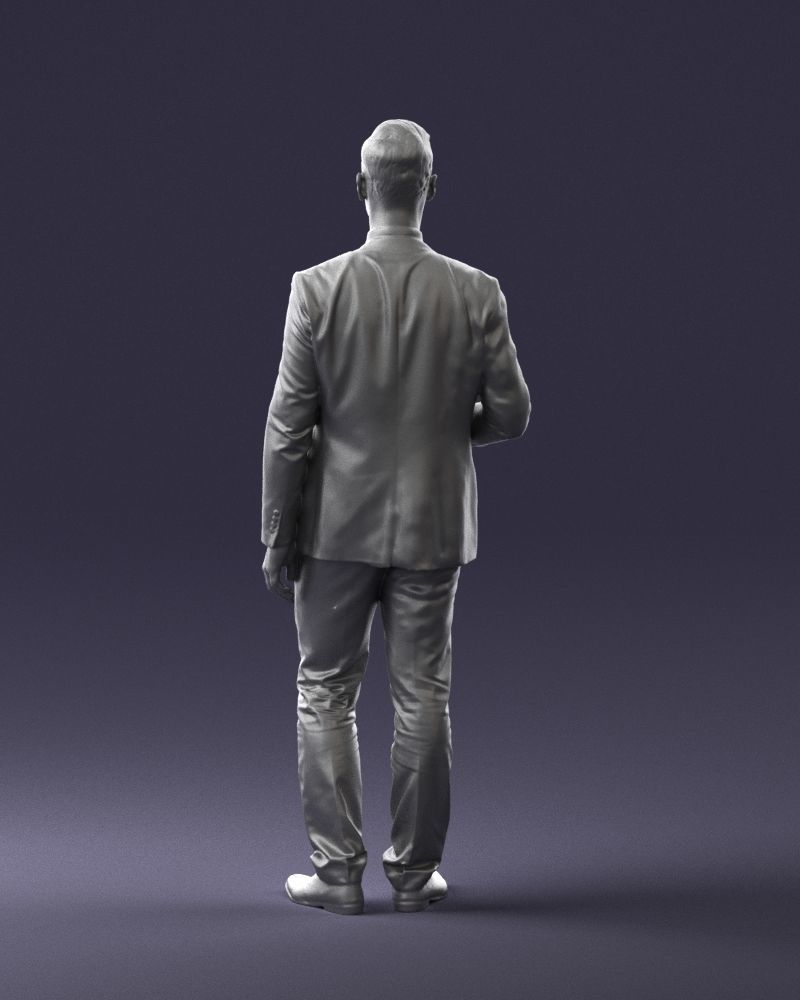 Man in a blue business suit 0298 3D model_19