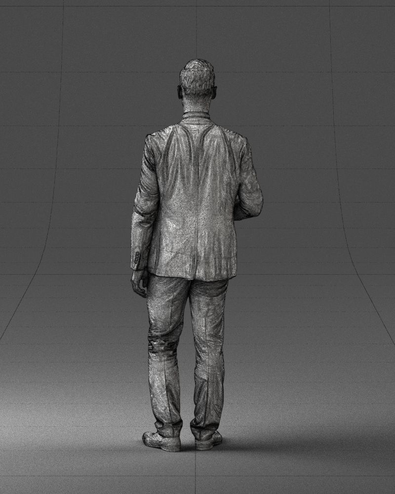 Man in a blue business suit 0298 3D model_20