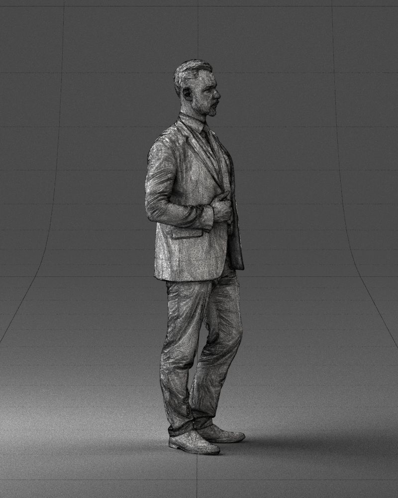 Man in a blue business suit 0298 3D model_11