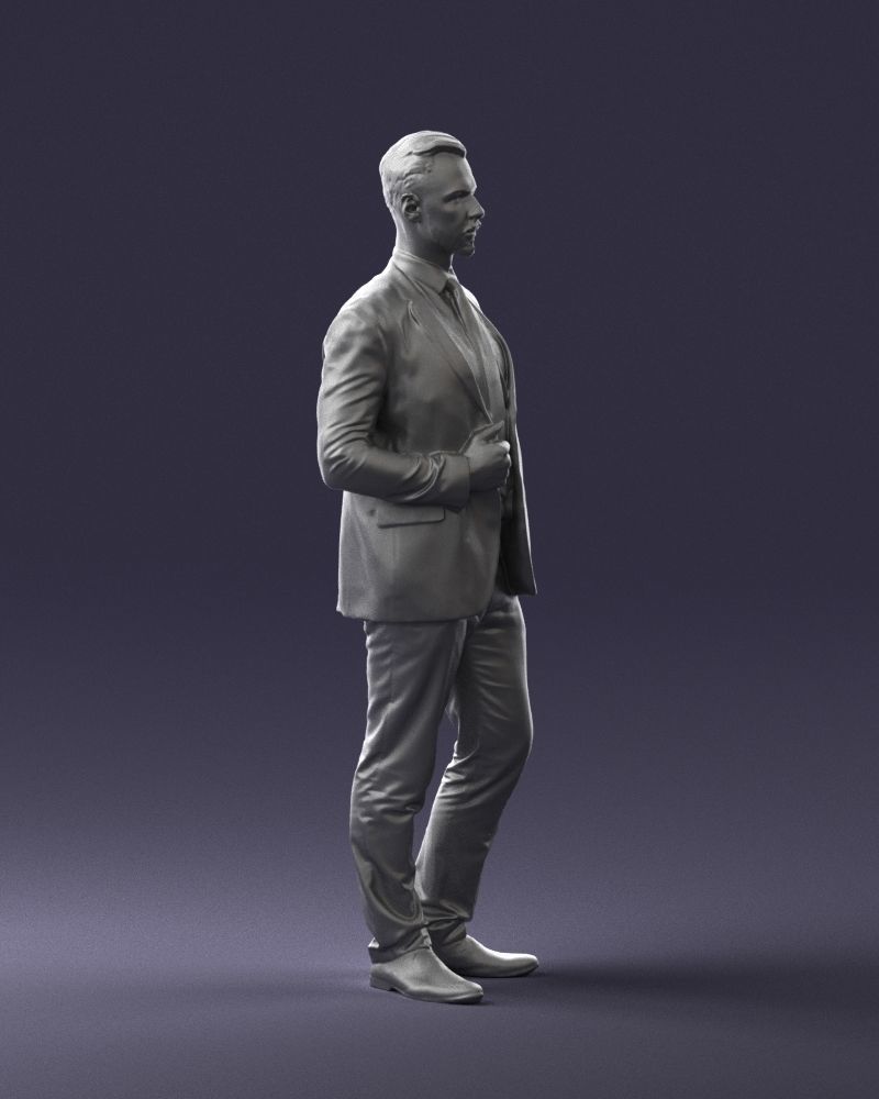 Man in a blue business suit 0298 3D model_10