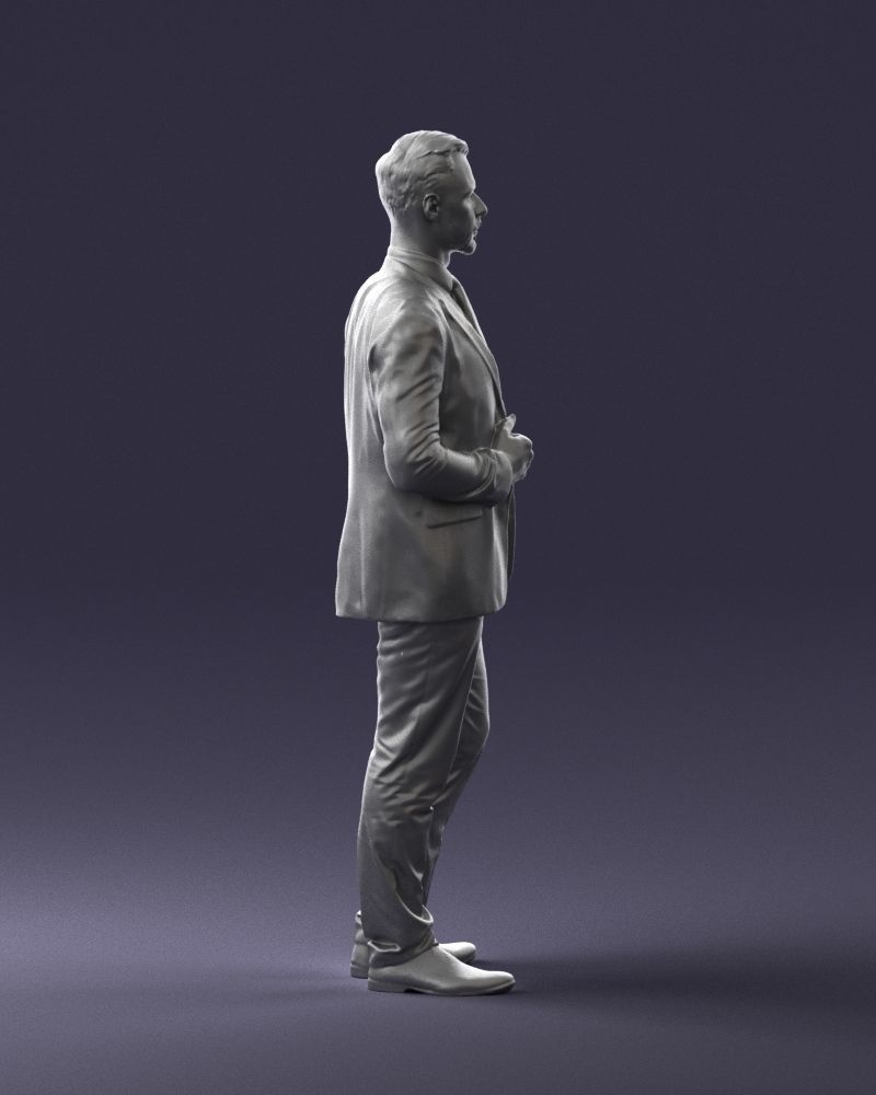 Man in a blue business suit 0298 3D model_13