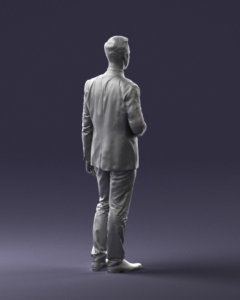 Man in a blue business suit 0298 3D model_16