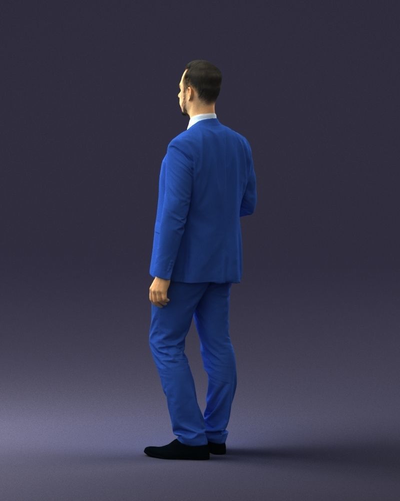 Man in a blue business suit 0298 3D model_21