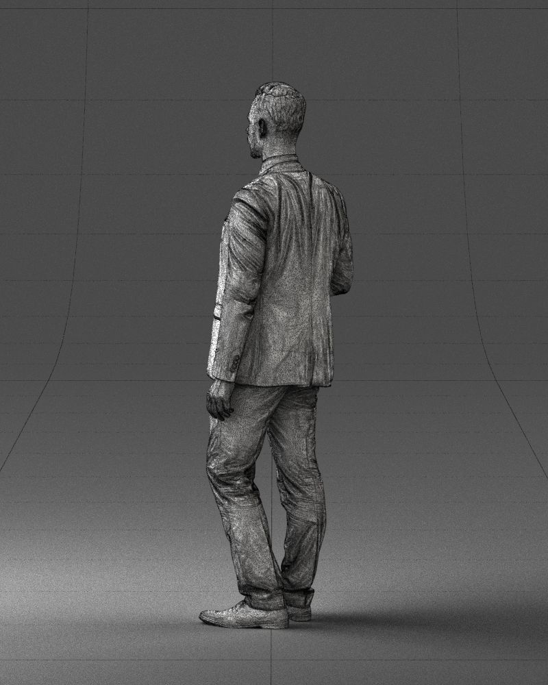 Man in a blue business suit 0298 3D model_23
