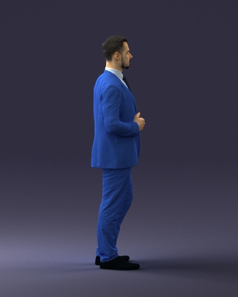 Man in a blue business suit 0298 3D model_12