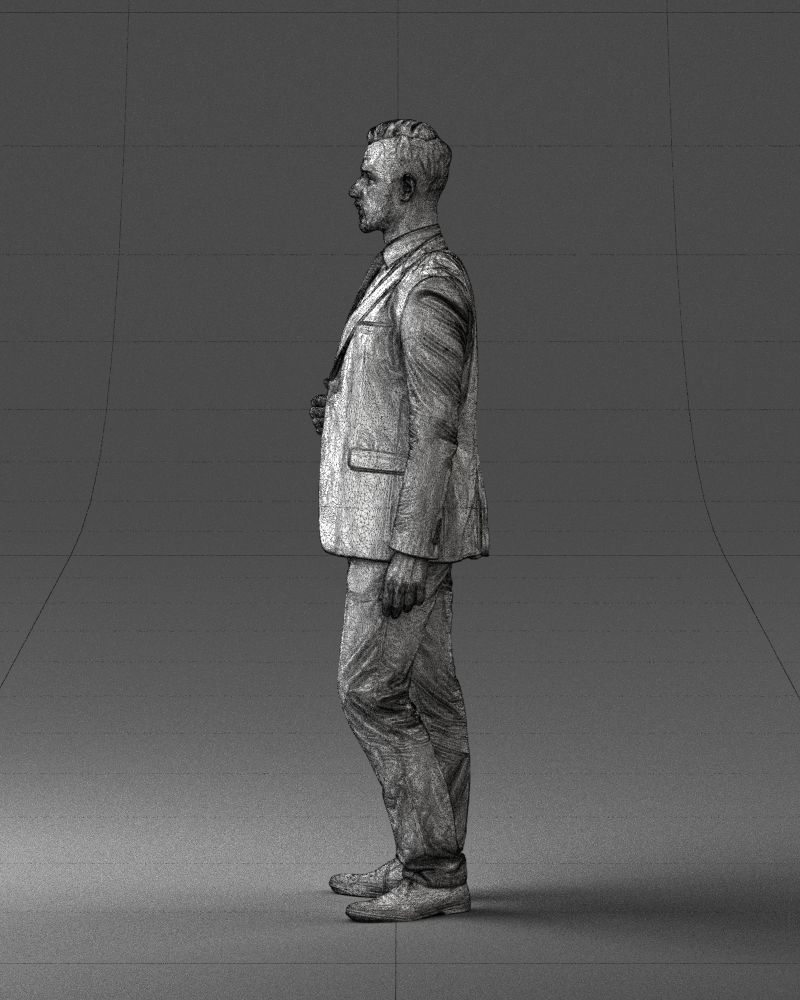 Man in a blue business suit 0298 3D model_26