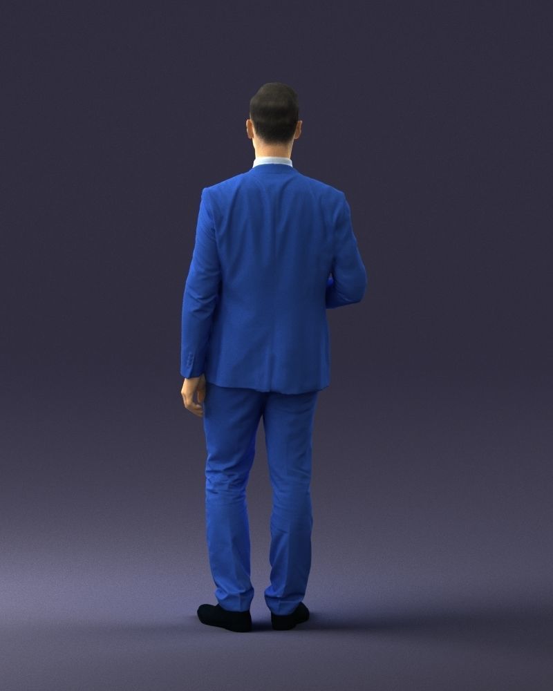 Man in a blue business suit 0298 3D model_18