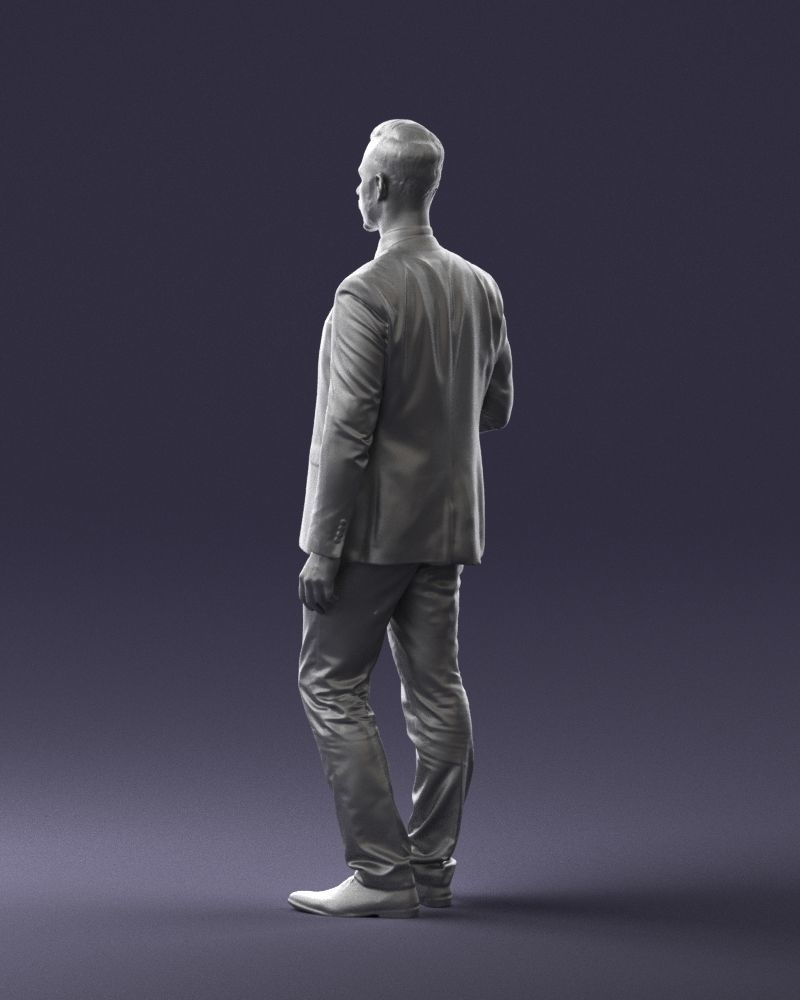 Man in a blue business suit 0298 3D model_22