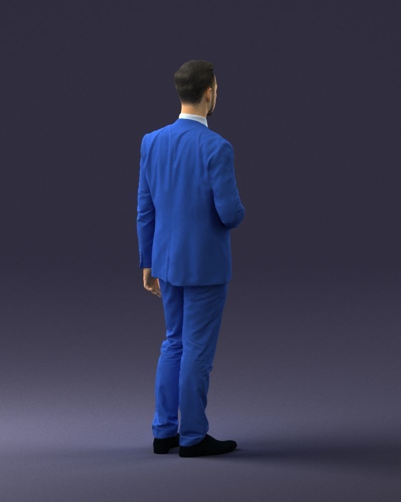 Man in a blue business suit 0298 3D model_15