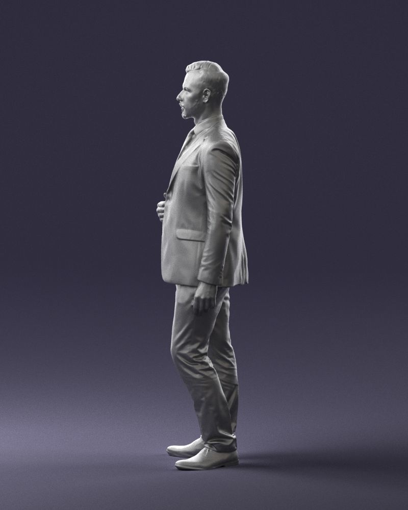 Man in a blue business suit 0298 3D model_25